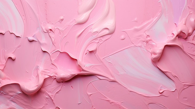 Rosa-weißer Zuckerguss mit rosa Hintergrund.