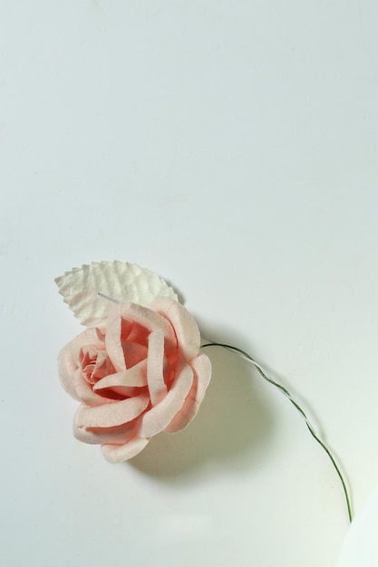 Rosas artificiales hechas de materiales naturales.