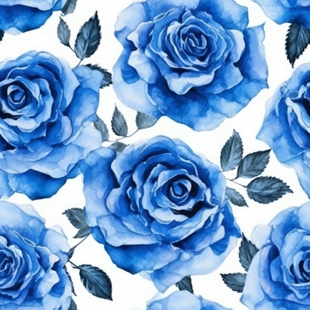 Rosas azules sobre un fondo blanco.