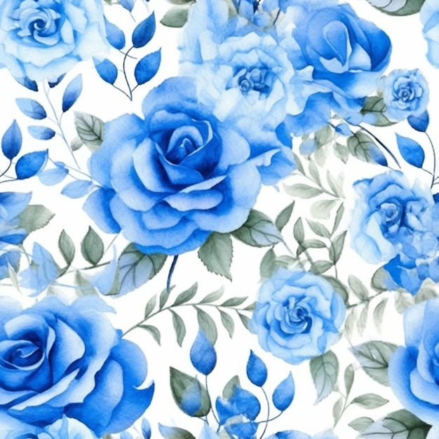Rosas azules sobre un fondo blanco.