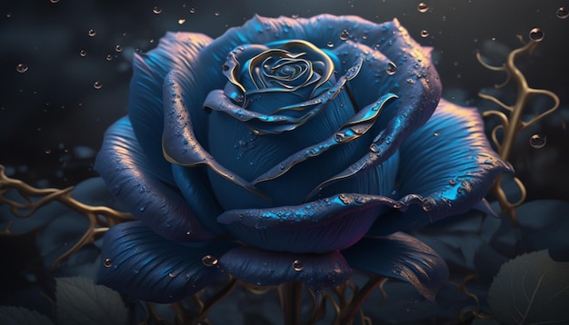 Rosas azules