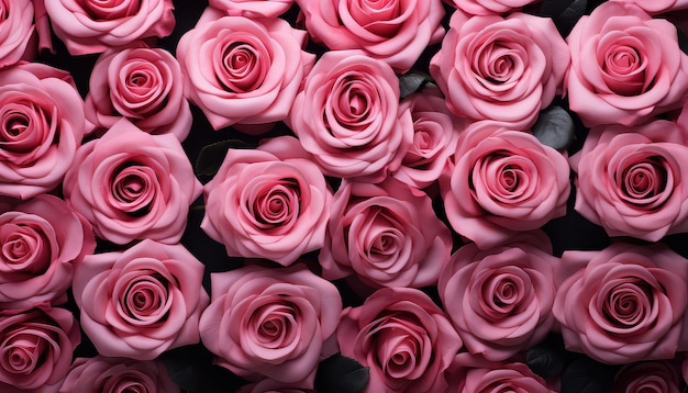 Rosas cor-de-rosa em close-up