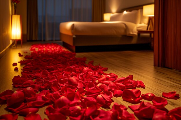 Rosas do quarto do hotel