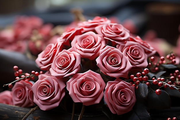 Las rosas eternas, las flores del día de San Valentín, la foto de san Valentín.