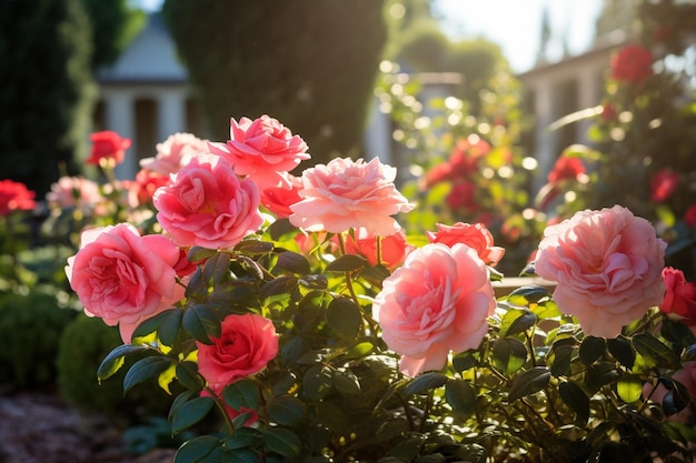 Rosas en un jardín francés