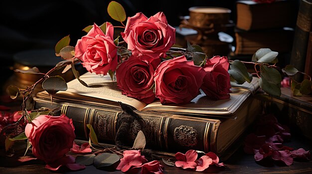 rosas y libros