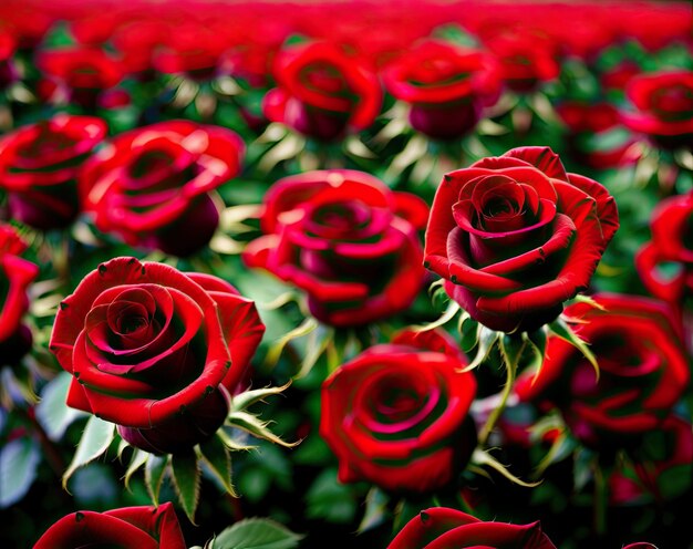 rosas rojas en el jardín