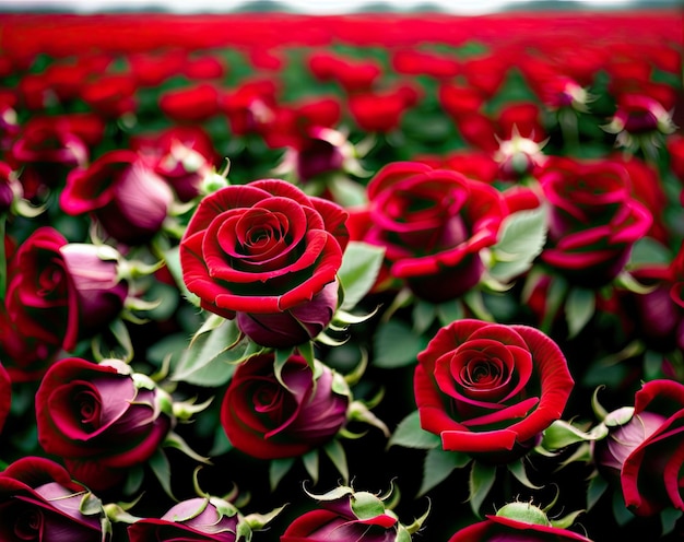 rosas rojas en el jardín