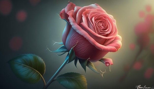 Rose Day Bem-estar de pacientes com câncer Generative Ai