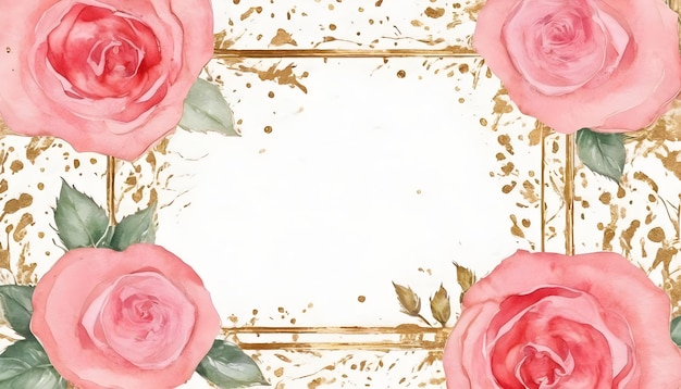 Rose Frame fundo floral