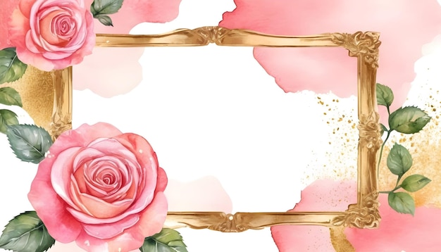 Rose Frame fundo floral