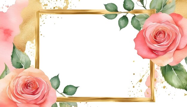 Rose Frame fundo floral