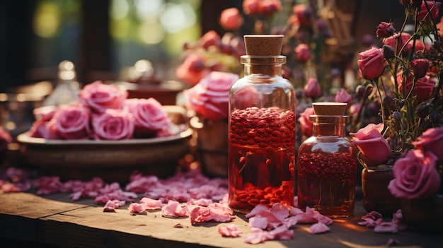 Rose Infusion Spa Bliss Aromatherapie mit ätherischem Öl und Blumen