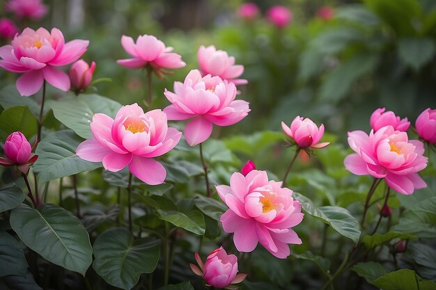 Foto rose en el jardín en khun wang chiang mai tailandia elige el enfoque suave