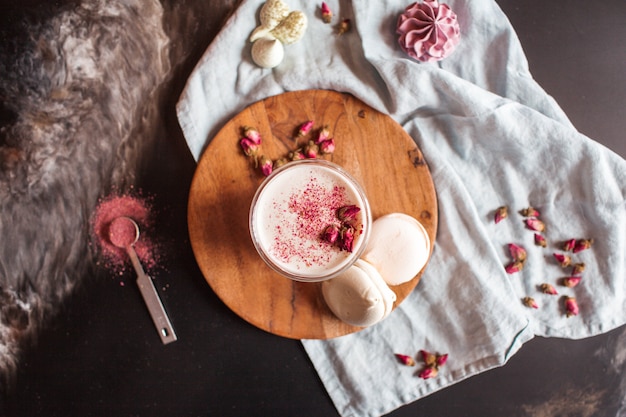 Rose Latte Kaffee