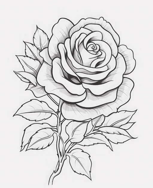 Rose-Tattoo ist ein trendiges Design.