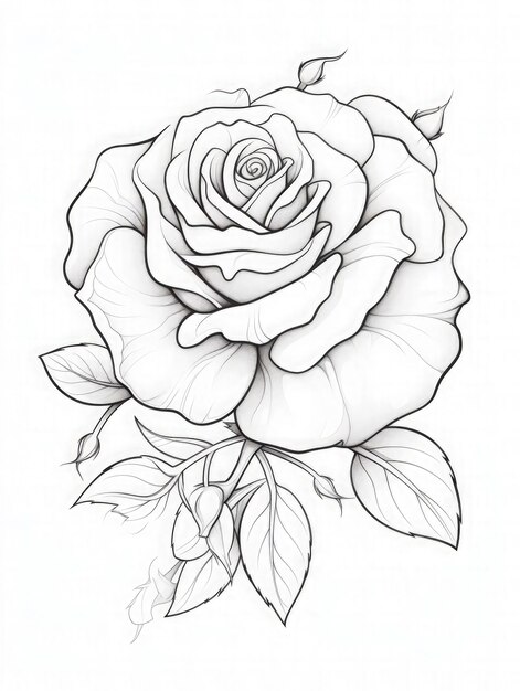 Foto rose-tattoo ist ein trendiges design.