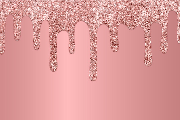 Roségold tropfender Glitzerhintergrund Tropfender Glitzerhintergrund