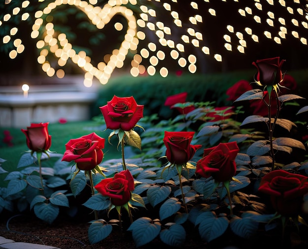 Rosen und ein Geschenk in einer Vase auf einem hölzernen Hintergrund Valentinstag Hintergrund schöne Schönheit