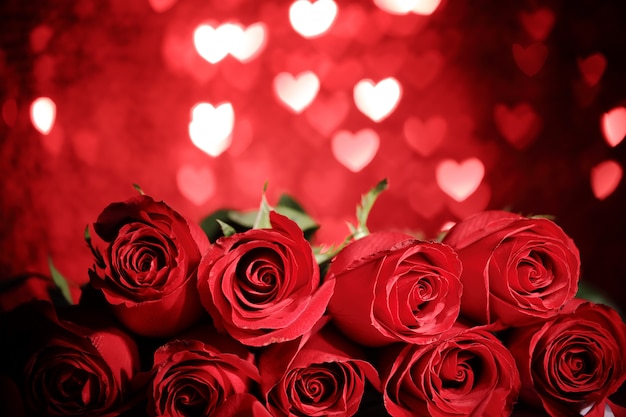 Rosen und Herzen Hintergrund