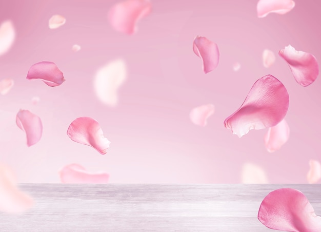 Rosenblütenhintergrund für Kosmetikprodukte