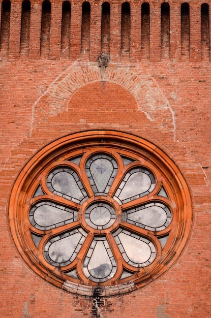 Foto rosette einer kirche in norditalien