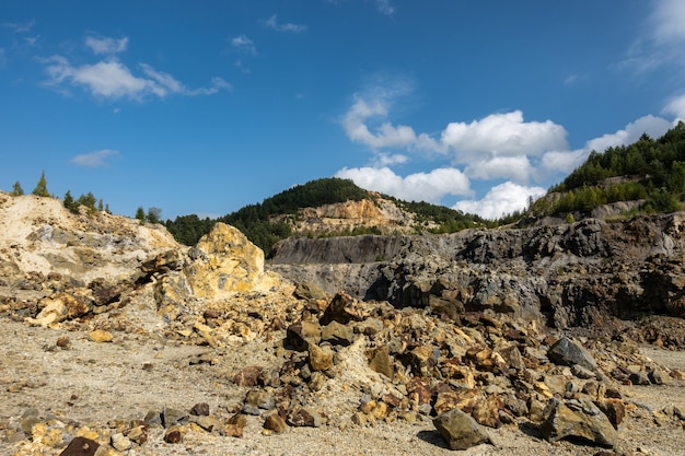 Rosia Montana Tagebau Kupfer- und Goldmine, Steinbruch in Siebenbürgen, Rumänien