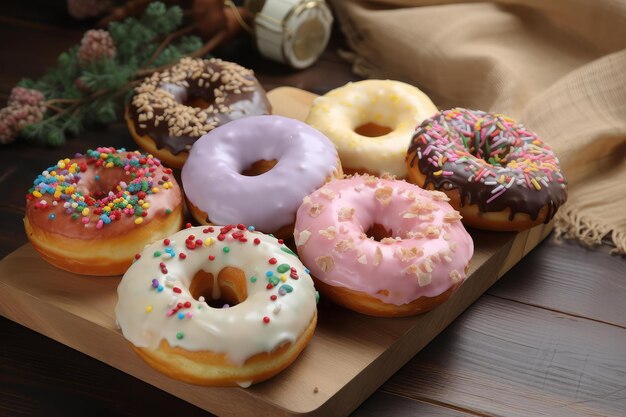 Las rosquillas coloridas y dulces generan Ai.