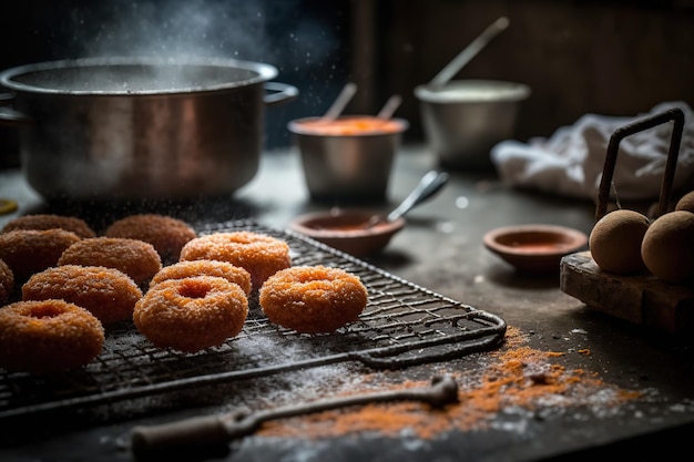 Rosquillas fritasComida callejera IA generativa