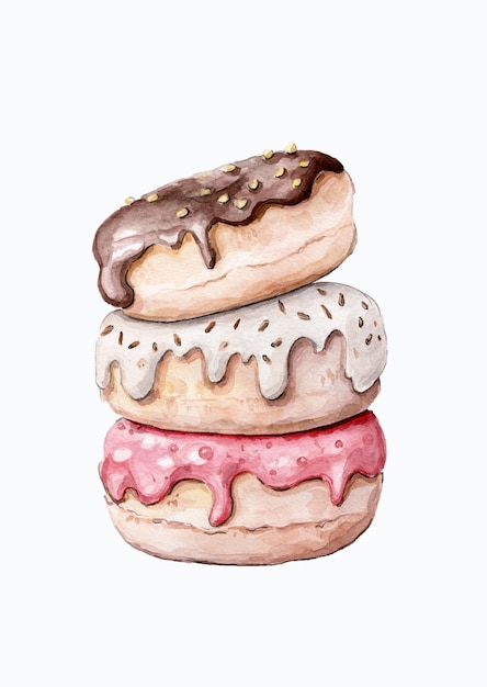 rosquinhas aquarela