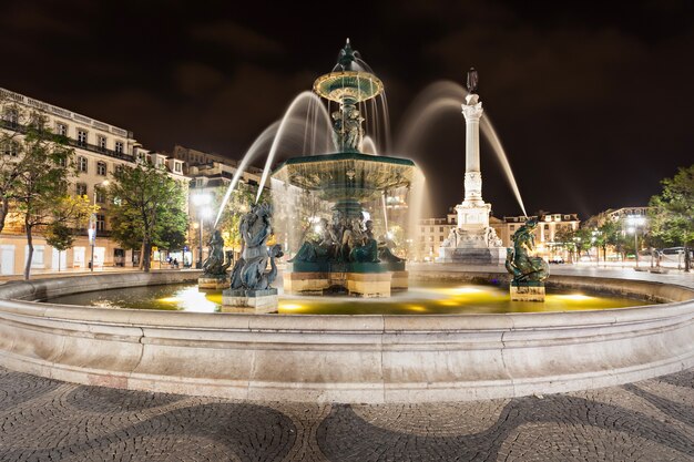 Rossio-Platz (Pedro IV Platz) in der Stadt Lissabon, Portugal