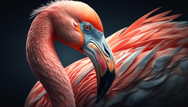 Roster pink floyd mayor pájaro flamenco Creado usando Midjourney