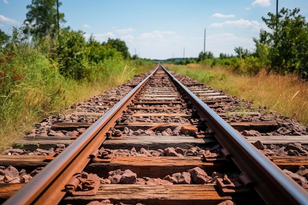 Rostige Bahngleise Ai erzeugt