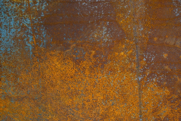 Rostige Metalloberfläche mit oranger Farbe, Hintergrundtextur.