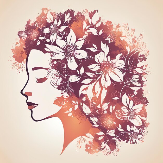 Foto rosto de mulher linda em coroa de flores