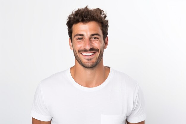 Rosto sorriso retrato homem jovem alegre pessoa feliz homens adultos