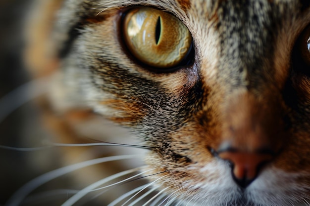 Rostos de gatos com olhos expressivos Animais de estimação e conceito de estilo de vida IA generativa