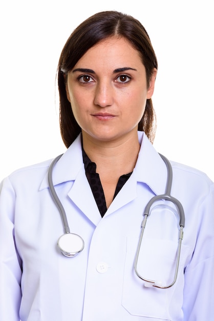 Rostro de hermosa doctora