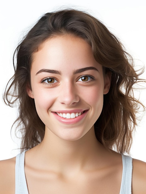 Foto rostro de niña con textura de piel detallada