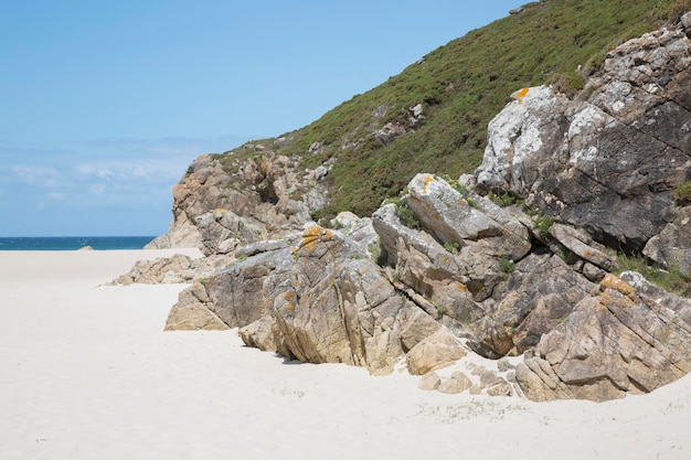 Rostro Strand in Finisterre, Galizien, Spanien