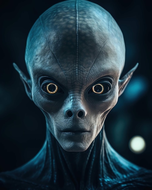 Rostros extraterrestres que revelan presencias extraterrestres en la Tierra Ai Generated