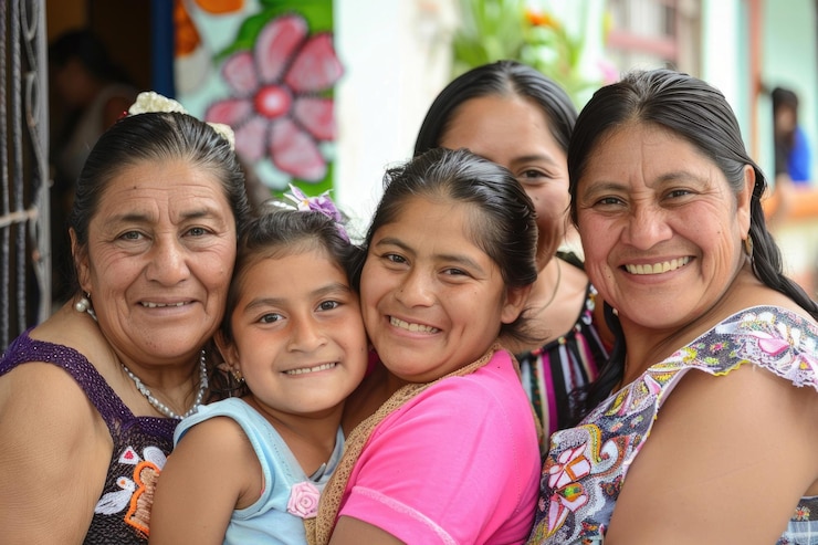 Foto los rostros felices de los mexicanos en el día de la madre