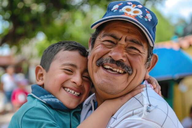 Foto los rostros felices de los mexicanos en el día del padre