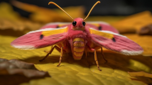 Rosy Maple Moth generativo ai