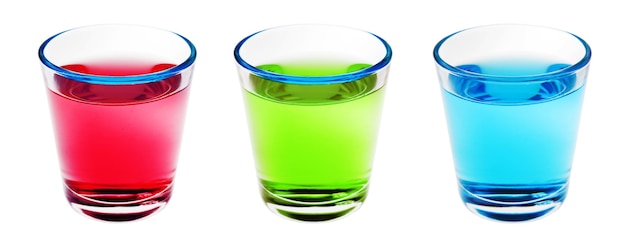 Rot-Grün-Blau-Shot-Drinks