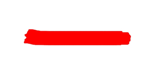 Rot lackierter horizontaler Streifen