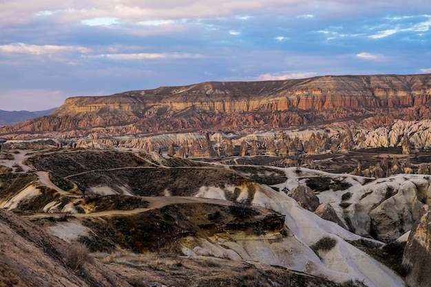 Rot oder Rose Valley während des Sonnenuntergangs in Kappadokien Göreme Türkei