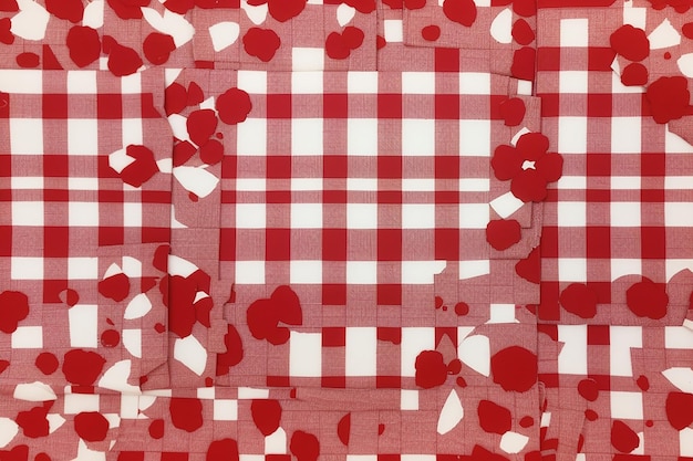 Foto rot-weißes gingham-muster