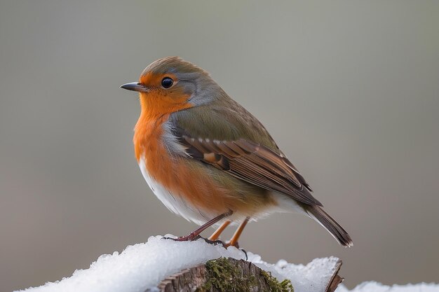 Rotbrust im Winter