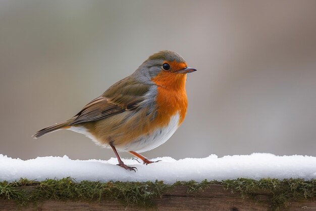 Rotbrust im Winter